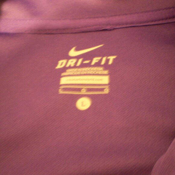 NIKE DRI FIT PURPLE LONG SLEEVE ACTIVE RUNNING JACKET SZ L - Picture 4 of 5